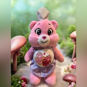 Wicked X Care Bears LOVE-A-LOT Bear as GLINDA 8" Limited ED. PURPLE DRESS VHTF!